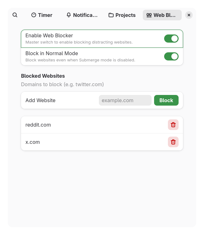 Ad Blocker Interface
