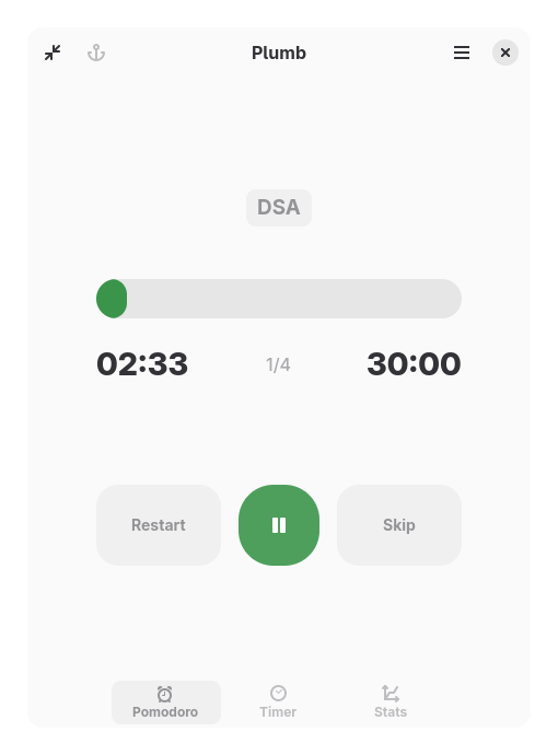 Pomodoro Interface