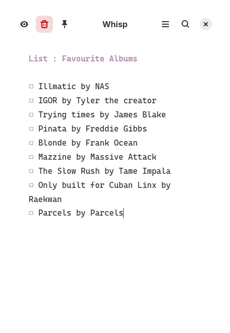 Checklists